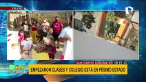 SJL: Padres protestan por pésimas condiciones de plantel escolar