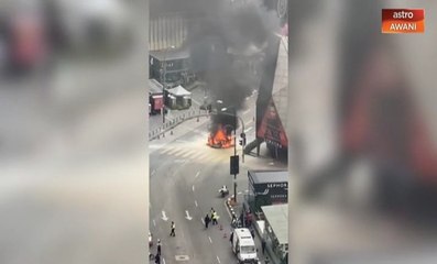 Kenderaan terbakar di Jalan Bukit Bintang