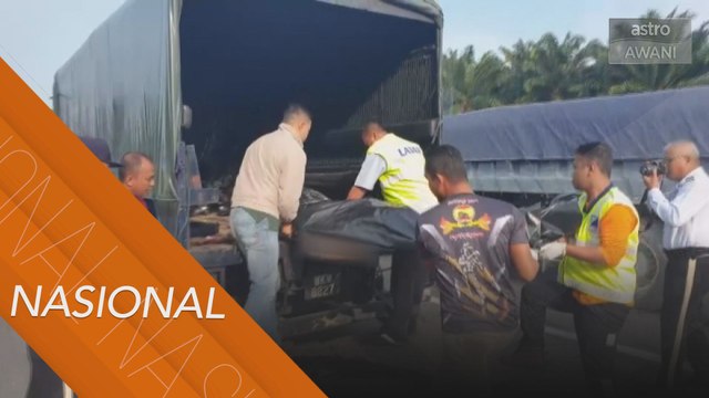 Maut digilis kenderaan selepas rempuh treler