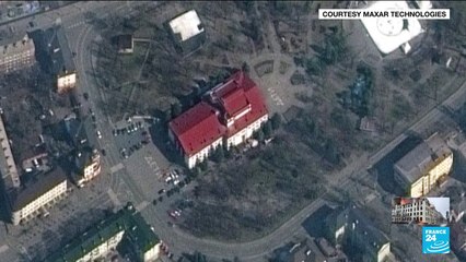 Shells hit theatre sheltering Ukraine civilians