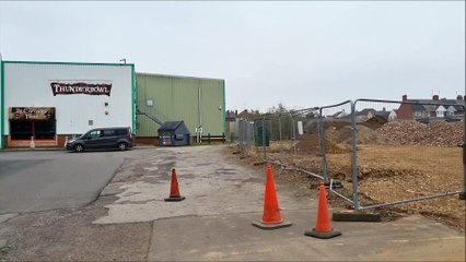 Former Poppies ground Kettering Town FC work started on building site