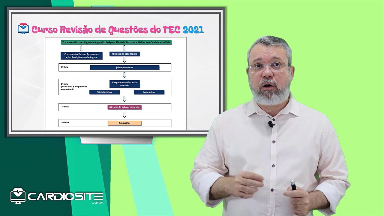 PROVA TEC 2020 - TRATAMENTO FARMACOLÓGICO DA ANGINA ESTÁVEL