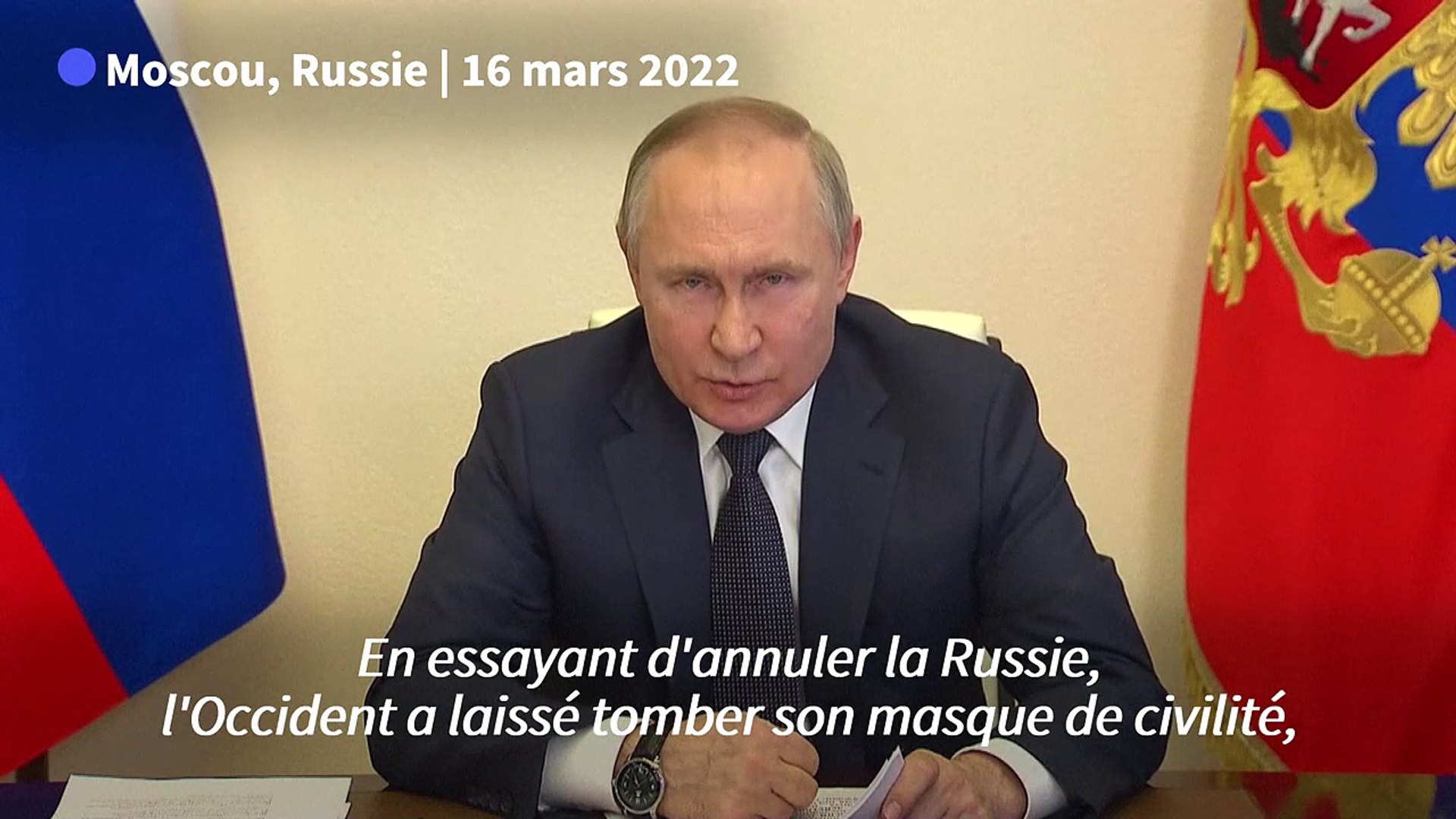 Poutine Compare Les Sanctions Occidentale Frappant La Russie A Des Pogroms Video Dailymotion