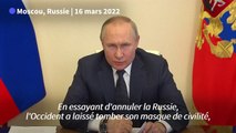 Poutine compare les sanctions occidentale frappant la Russie à des 