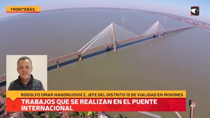Trabajos que se realizan en el puente Internacional