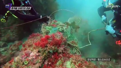 쓰레기로 가득 찬 심각한 바닷속의 상황 TV CHOSUN 220317 방송