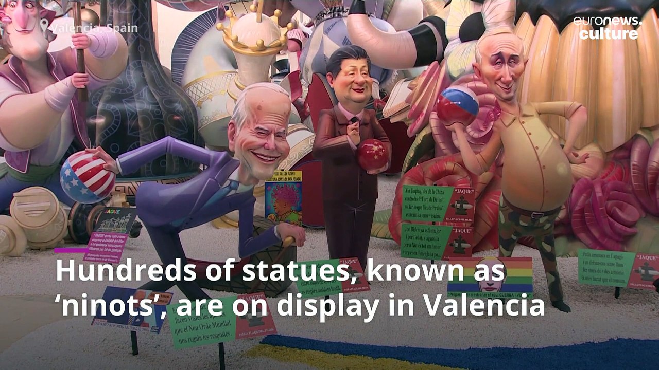 Putin mocked in life-sized sculpture at Valencia's Fallas Festival