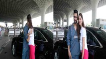 Rahul Vaidya को Airport छोड़ने आईं  Disha Parmar, Video goes Viral | FilmiBeat