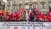 Manifestación profesores Plaça Sant Jaume