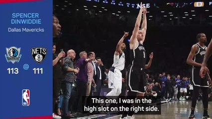 Video herunterladen: Dinwiddie credits Doncic for Nets buzzer-beater