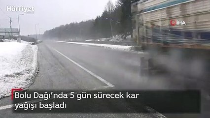Bolu Dağı’nda 5 gün sürecek kar yağışı başladı