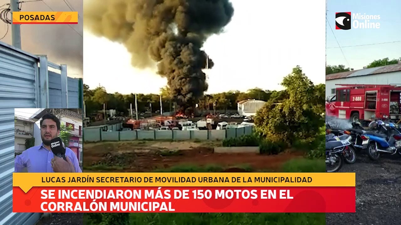 Se incendiaron más de 150 motos en el corralón municipal