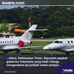 Geger! Jet Pribadi Diduga Milik Para Pejabat Parkir di Balikpapan saat Ritual di Titik Nol IKN, Publik: 'Sederhana'