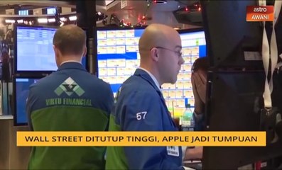 Wall Street ditutup tinggi, Apple jadi tumpuan