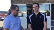 The Australian Junior Squash Championships under 19 boys champion Jacob Ford speaks with sports reporter Jarryd McGuane