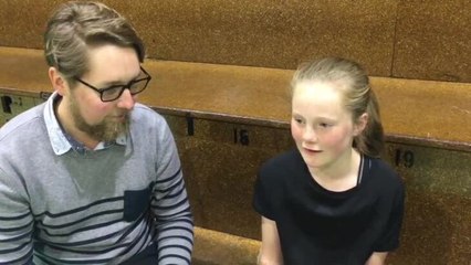 The Advocate - Basketball Tasmania girls only camp participant Baillie Wickham speaks with sports reporter Jarryd McGuane