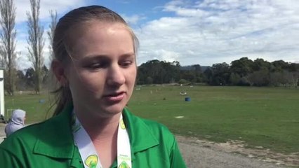 Tasmanian junior lawn bowls representative Ashlee Woolley speaks with The Advocate sports reporter Jarryd McGuane