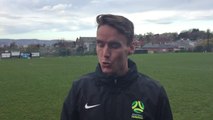 Tasmania co-coach Rick Coghlan speaks after his team lost 3-1 to Central Coast Mariners