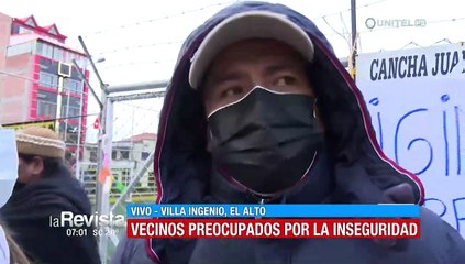 Inseguridad en El Alto: Vecinos de Villa Ingenio demandan luminarias y presencia policial en el sector