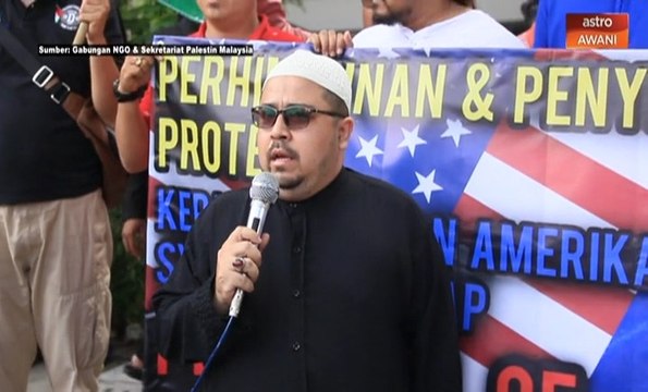 300 hadir protes Protes perhimpunan Pelan Damai Israel-Palestin