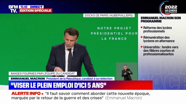 Emmanuel Macron: La réforme que je souhaite mener, c'est d'augmenter progressivement l'âge légal à 65 ans, de prendre en compte les carrières longues, les questions d'invalidité et la réalité des métiers et des tâches pour avoir un système juste