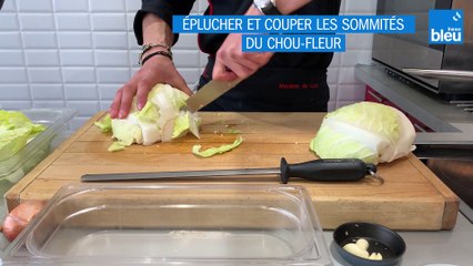 Recette du velouté de chou-fleur à l'huile de noix, chips de coppa