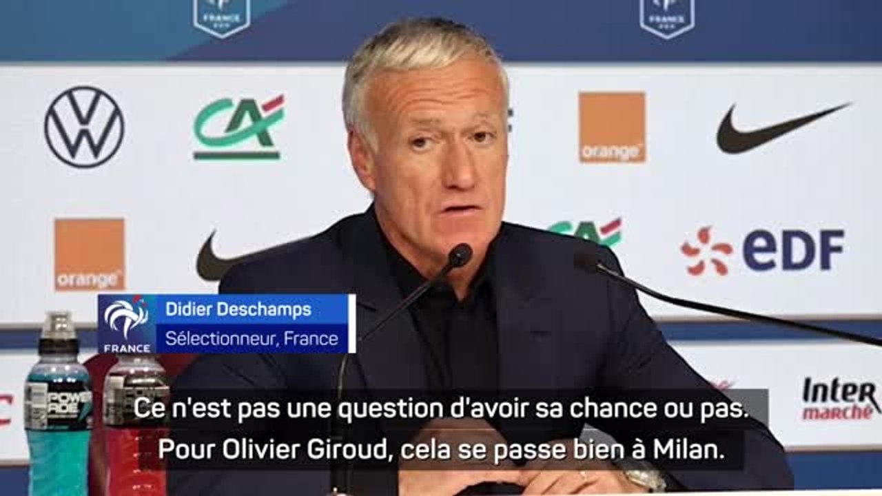 Bleus - Deschamps : "Giroud ? Il reste sélectionnable"