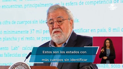 Download Video: Hay 52 mil cuerpos sin identificar en fosas comunes y servicios forenses, reconoce Encinas