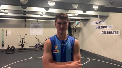 Penguin's Sam Mitchell after the Two Blues' win over Devonport on Saturday