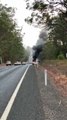 Princes Highway car on fire