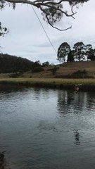 Swinging into the Yowaka River