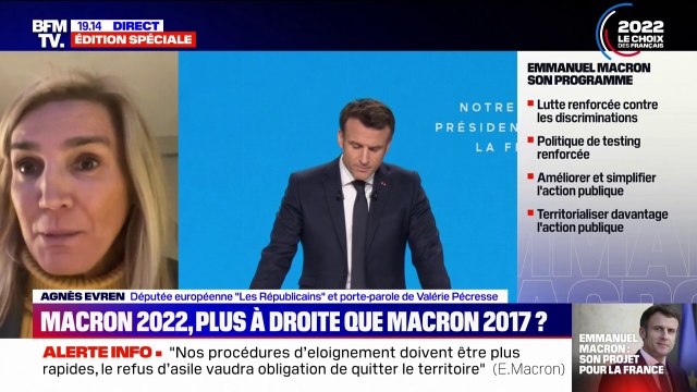 Agnès Evren, porte-parole de Valérie Pécresse: On sait maintenant pourquoi Emmanuel Macron a retenu si longtemps sa candidature, c'est parce qu'il attendait de piller le programme de ses adversaires