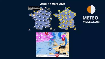 prévisions météo du jeudi 17 mars 2022