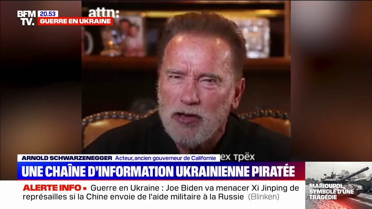 Arnold Schwarzenegger: "Je sais que votre gouvernant vous a dit que c'était une guerre pour dénazifier l'Ukraine. Ce n'est pas vrai, l'Ukraine est un pays avec un président juif dont les trois oncles ont été tués par les nazis"
