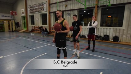 Les joueurs du BC Belgarde à l'entraînement, en vue de leur finale de 3 contre 3