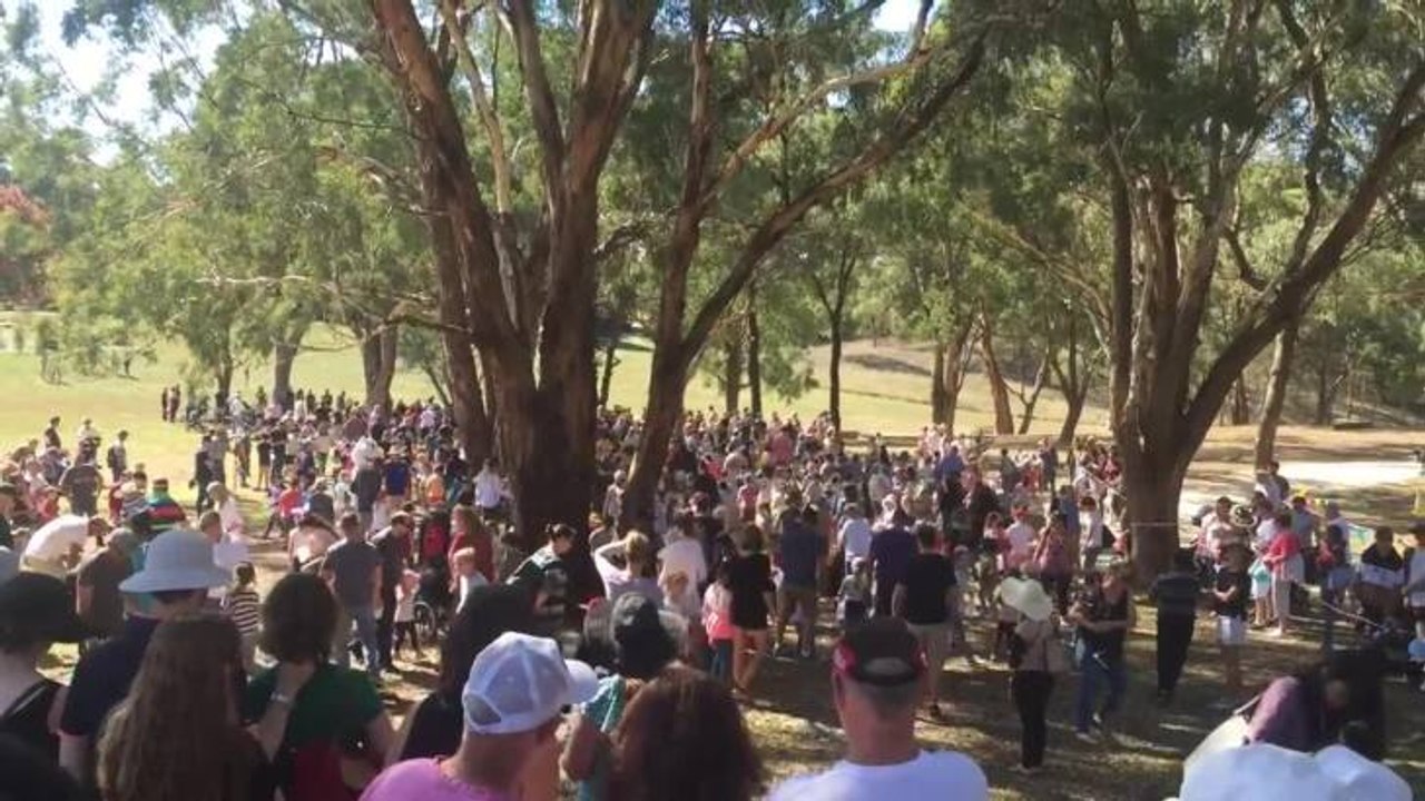 The ages 8-13 Easter egg hunt