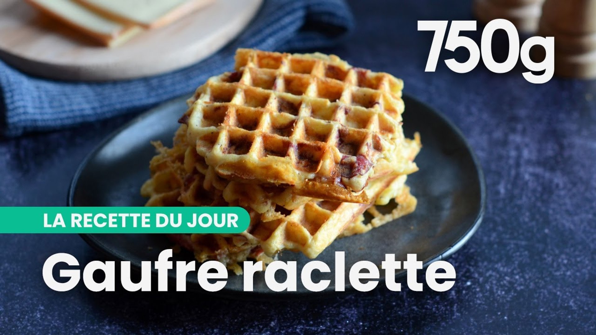 Vidéo de la recette des gaufres avec des restes de raclette - 750g - Vidéo  Dailymotion
