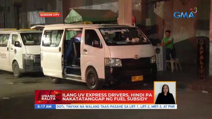 Ilang UV Express drivers, hindi pa nakatatanggap ng fuel subsidy | UB
