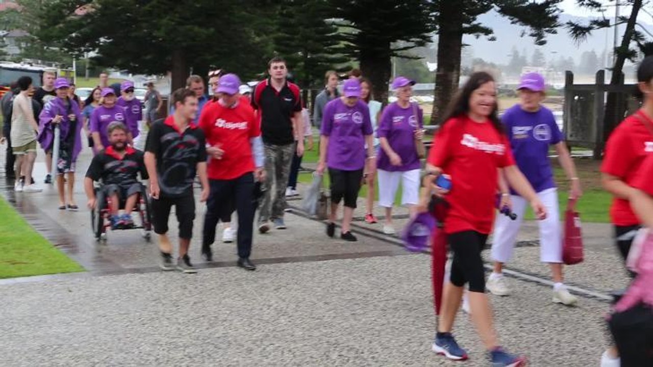 ILLAWARRA MERCURY Warrigal Walk practice with Warrigal residents and Flagstaff employees. Video: Greg Ellis.