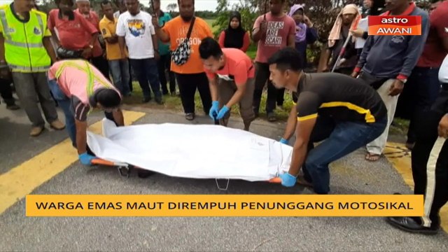 Warga emas maut dirempuh penunggang motosikal