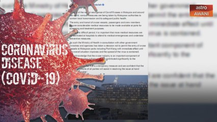 KKM sekat kemasukan kapal pelayaran, kawal wabak COVID-19