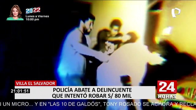 SJM: Un policía herido y un presunto delincuente muerto tras intentó de robo de 80 mil soles