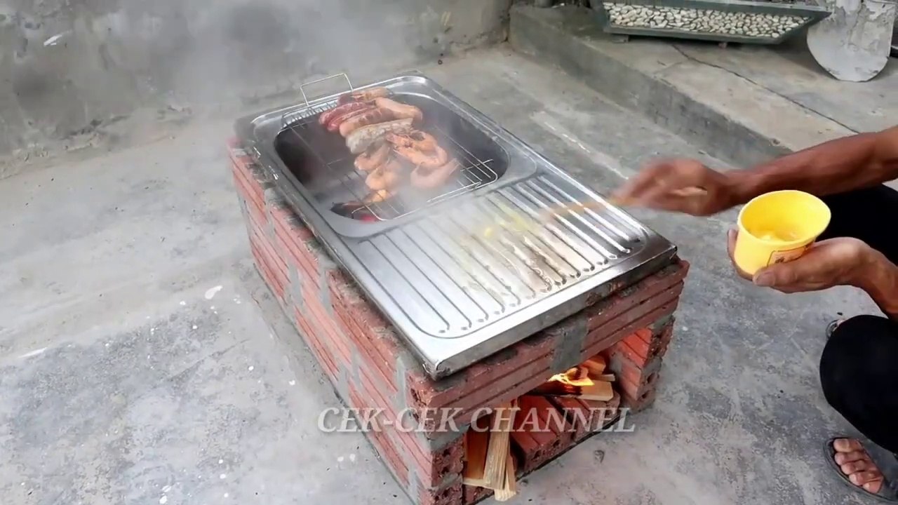 how to make firewood stove!! kayu dari wastafel dengan semen-kreatif