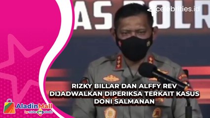 Rizky Billar dan Alffy Rev Dijadwalkan Diperiksa terkait Kasus Doni Salmanan