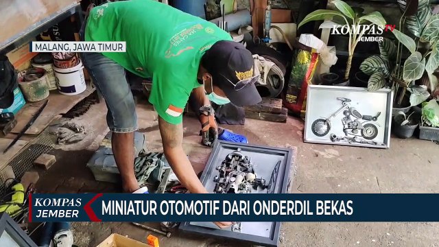 Kerajinan Miniatur Otomotif dari Onderdil Bekas