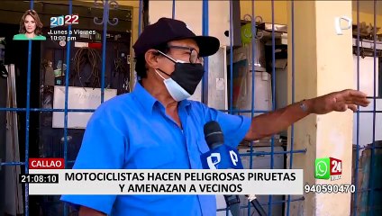 Callao: extranjeros en moto amenazan a vecinos con cuchillo