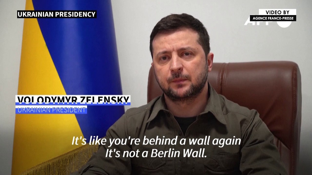 Ukraine's Zelensky urges Germany to 'tear down this wall' in Europe