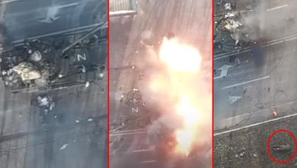 Ukrayna ordusu, Rusya'ya ait "Z" tankının vurulma anı görüntülerini paylaştı