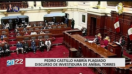 Revelan que Pedro Castillo plagió discurso que brindó en el Congreso de la República