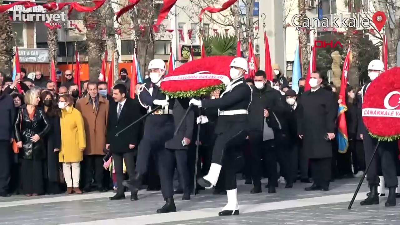 18 Mart Deniz Zaferi’nin 107 yılı törenleri çelenk sunumu ile başladı